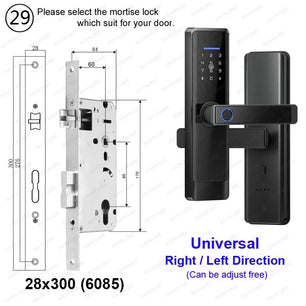 RayKube Aluminium Alloy Fingerprint Digital Smart Door Lock