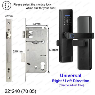 RayKube Aluminium Alloy Fingerprint Digital Smart Door Lock