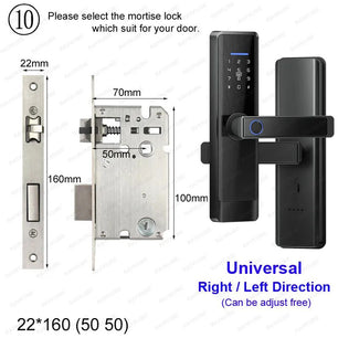 RayKube Aluminium Alloy Fingerprint Digital Smart Door Lock