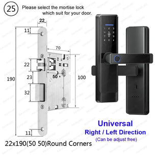 RayKube Aluminium Alloy Fingerprint Digital Smart Door Lock