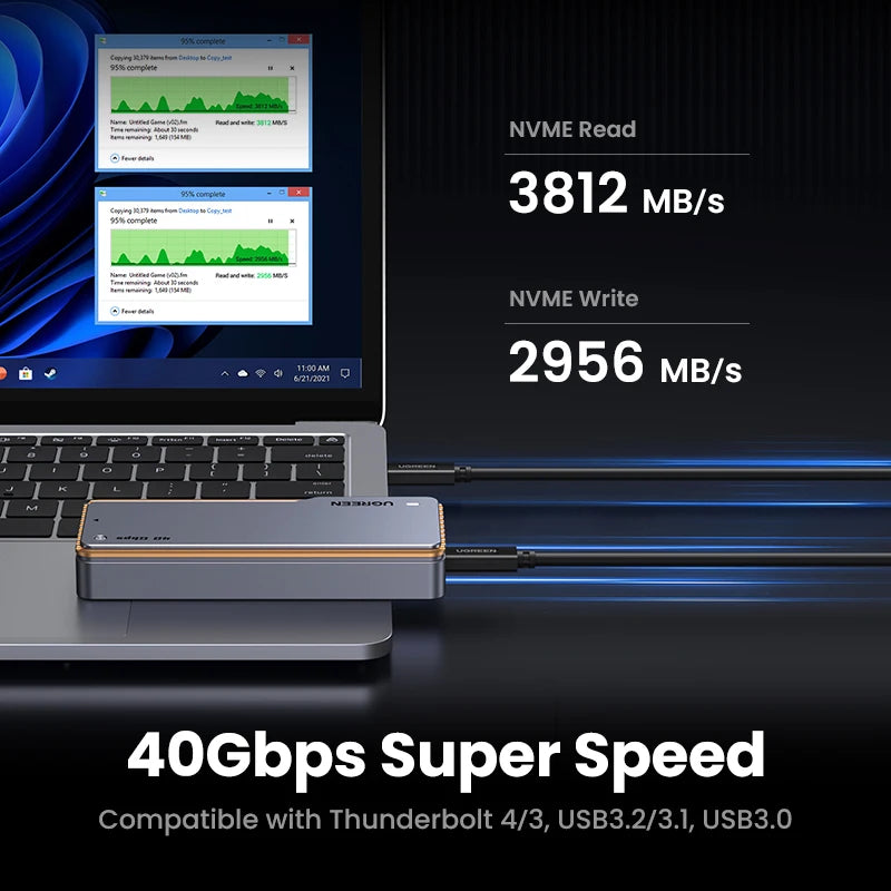 Ugreen 40Gbps 1.8" M.2 USB 4.0 High Speed External SSD Enclosure