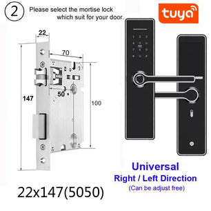 RayKube Stainless Steel Fingerprint Digital Smart Door Lock