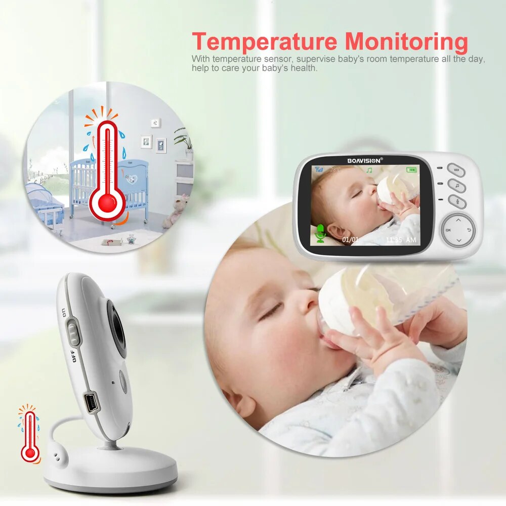 Boavision 50m Wireless Night Vision Baby Monitor Security Camera