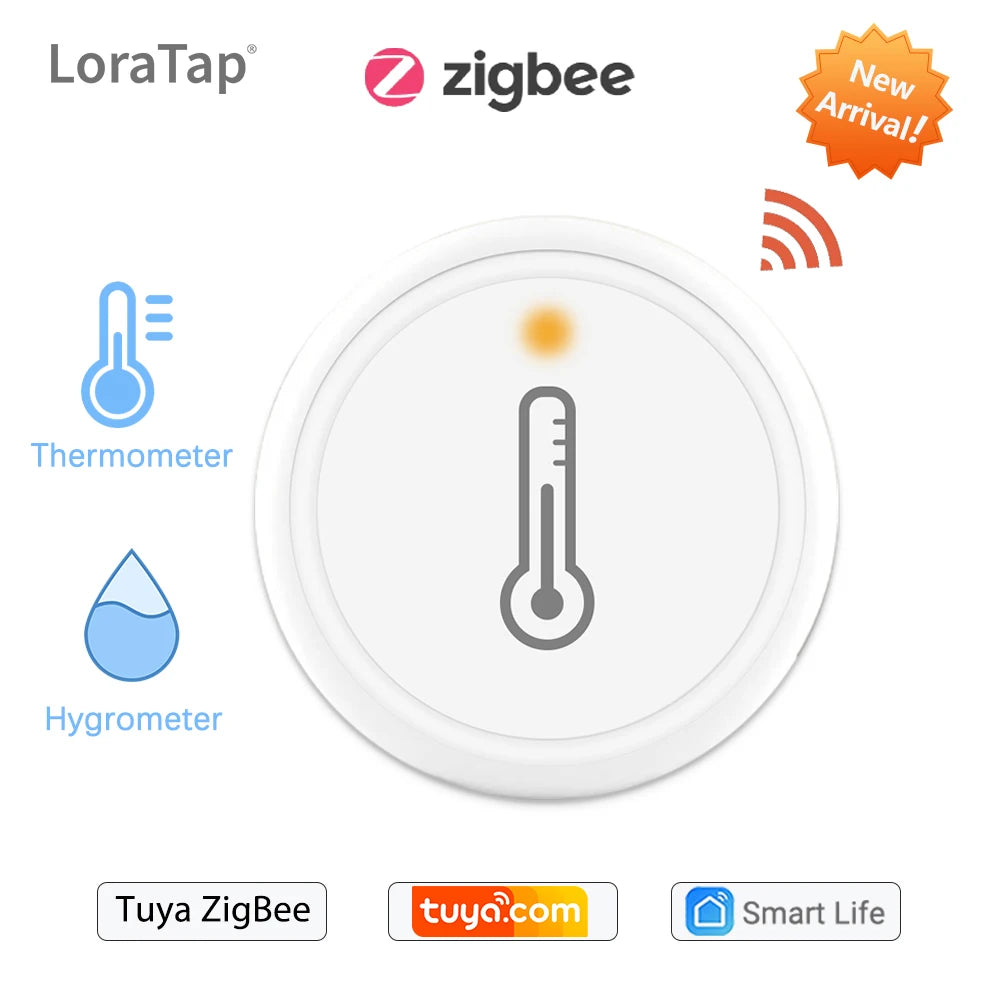 LoraTap Plastic ZigBee Wireless Temperature and Humidity Sensor