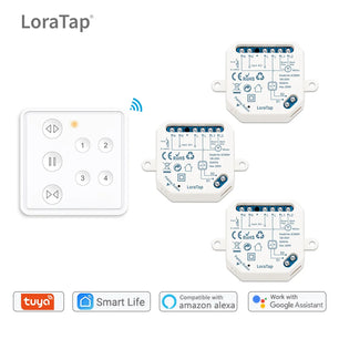 LoraTap 240V 300W Plastic WiFi Rolling Blinds Curtain Switch