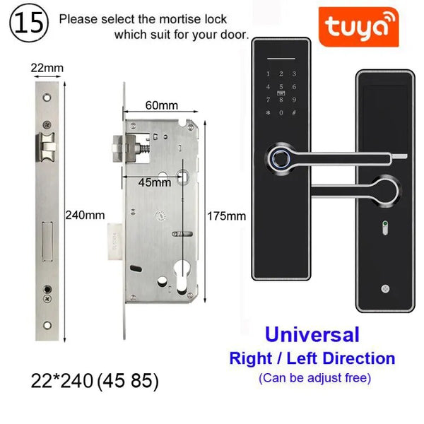 RayKube Stainless Steel Fingerprint Digital Smart Door Lock