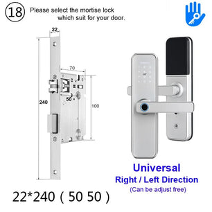 RayKube Aluminium Alloy Fingerprint Digital Smart Door Lock