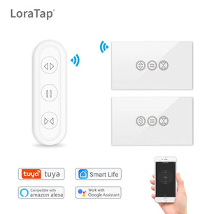 LoraTap 240V 600W Plastic Smart Rolling Blinds Curtain Switch