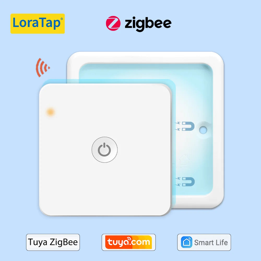 LoraTap Plastic ZigBee Wireless Push Button Controller Switch