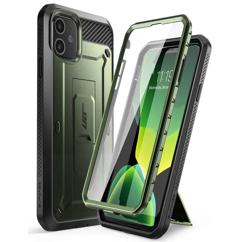 Polycarbonate Full-Body Rugged Holster Bumper Case For iPhone 11