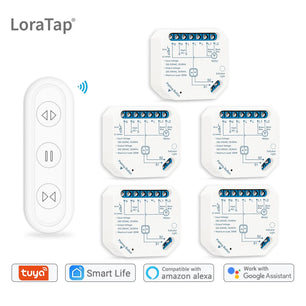 LoraTap 300W Plastic Remote Control Rolling Blinds Curtain Switch