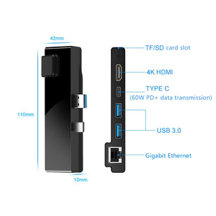 7 Ports Aluminum Alloy USB 3.0 Splitter Docking Station Hub