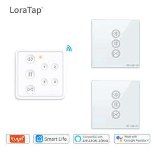 LoraTap 240V 600W Plastic WiFi Rolling Blinds Curtain Switch