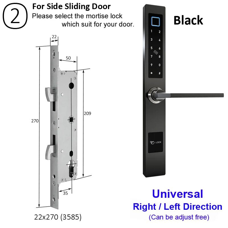 RayKube Aluminium Alloy Fingerprint Digital Smart Door Lock