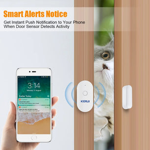 Kerui Plastic Smart Home Google Wifi Door Open Security Sensor