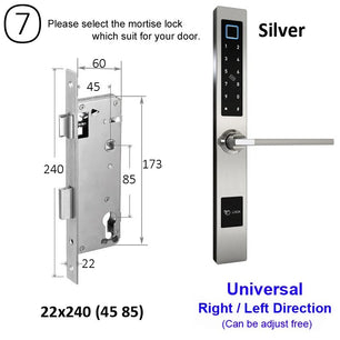 RayKube Aluminium Alloy Fingerprint Digital Smart Door Lock