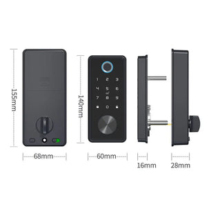 RayKube Aluminium Alloy Fingerprint Digital Smart Door Lock