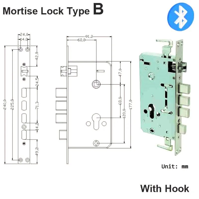 RayKube Stainless Steel Fingerprint Digital Smart Door Lock