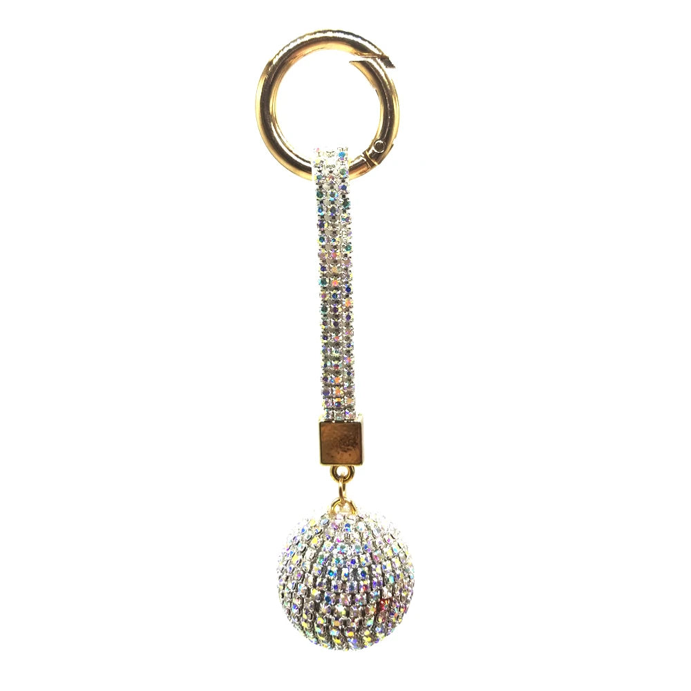 100% Plastic Rhinestone Pattern Elegant Keychain For Airpods