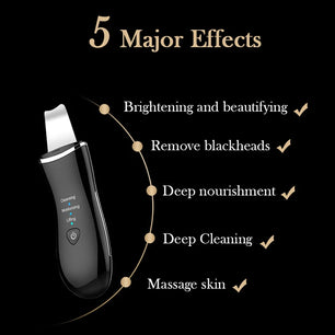 600mAh Plastic Mini Facial Acne Ultrasonic Skin Scrubber Cleaner