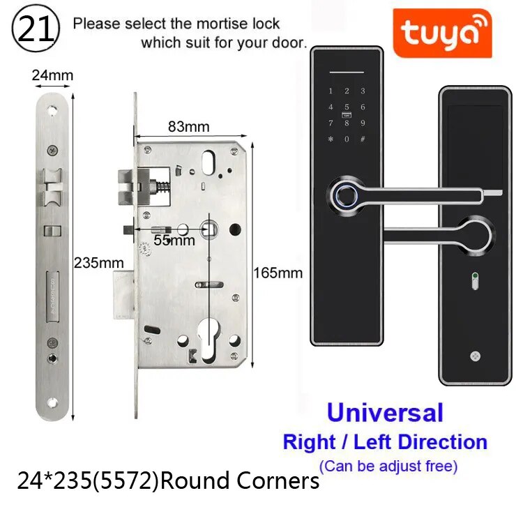 RayKube Stainless Steel Fingerprint Digital Smart Door Lock