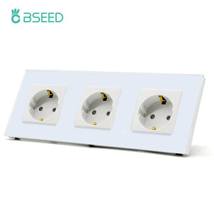 Bseed 16A Glass Panel Wireless WIFI Control Smart Power Socket