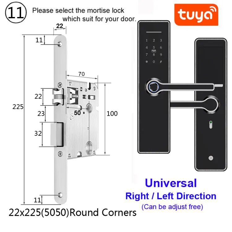 RayKube Stainless Steel Fingerprint Digital Smart Door Lock