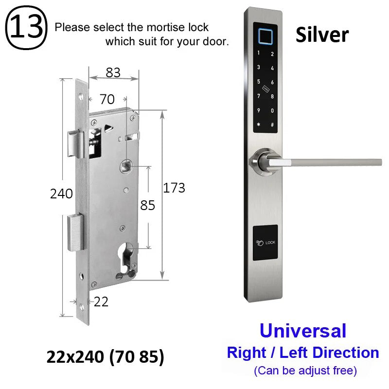 RayKube Aluminium Alloy Fingerprint Digital Smart Door Lock