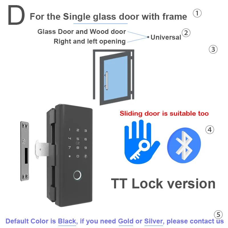 RayKube Aluminium Alloy Fingerprint Digital Smart Door Lock