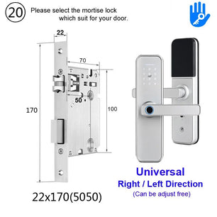 RayKube Aluminium Alloy Fingerprint Digital Smart Door Lock