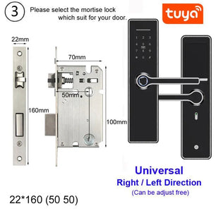 RayKube Stainless Steel Fingerprint Digital Smart Door Lock