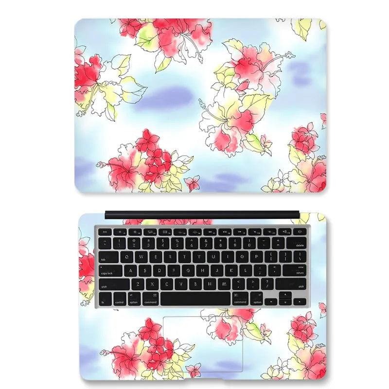 PVC Protective Leaf Pattern Laptop Sticker Skin Cover