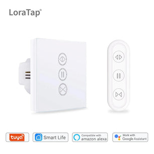 LoraTap 240V 600W Plastic WiFi Rolling Blinds Curtain Switch