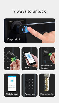 RayKube Stainless Steel Fingerprint Digital Smart Door Lock