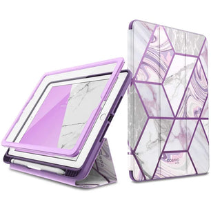 PU Leather Full-Body Marble Trifold 9.7 Inches Case For iPad