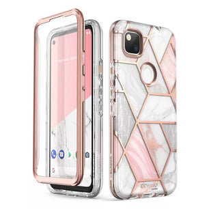 Polycarbonate Full-Body Marble Bumped Case For Google Pixel 4A