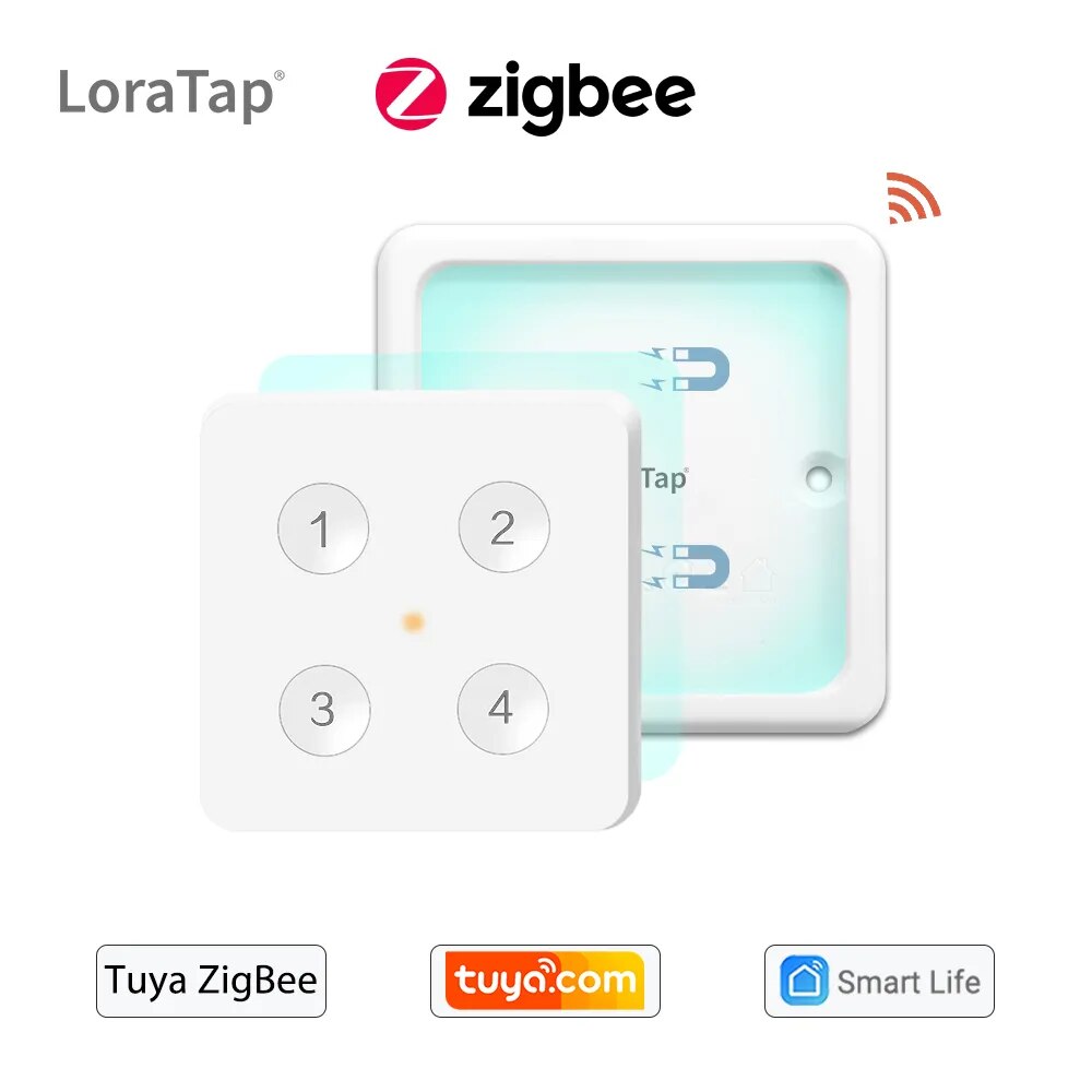 LoraTap Plastic Bluetooth Wireless Scene Switch Push Button