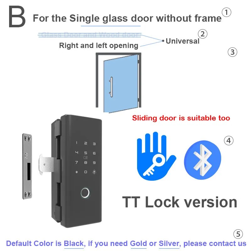 RayKube Aluminium Alloy Fingerprint Digital Smart Door Lock