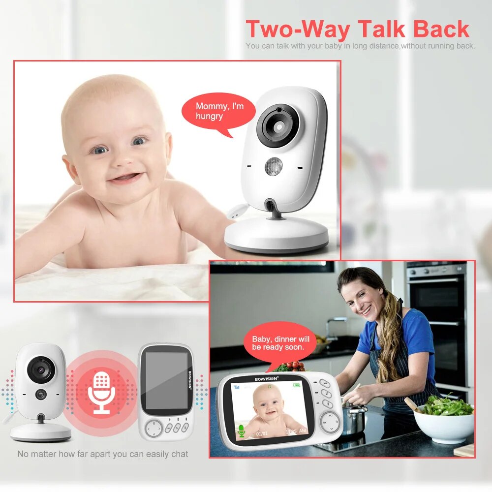 Boavision 50m Wireless Night Vision Baby Monitor Security Camera