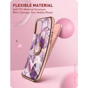 Polycarbonate Full-Body Glitter Marble Bumper Case For iPhone 13