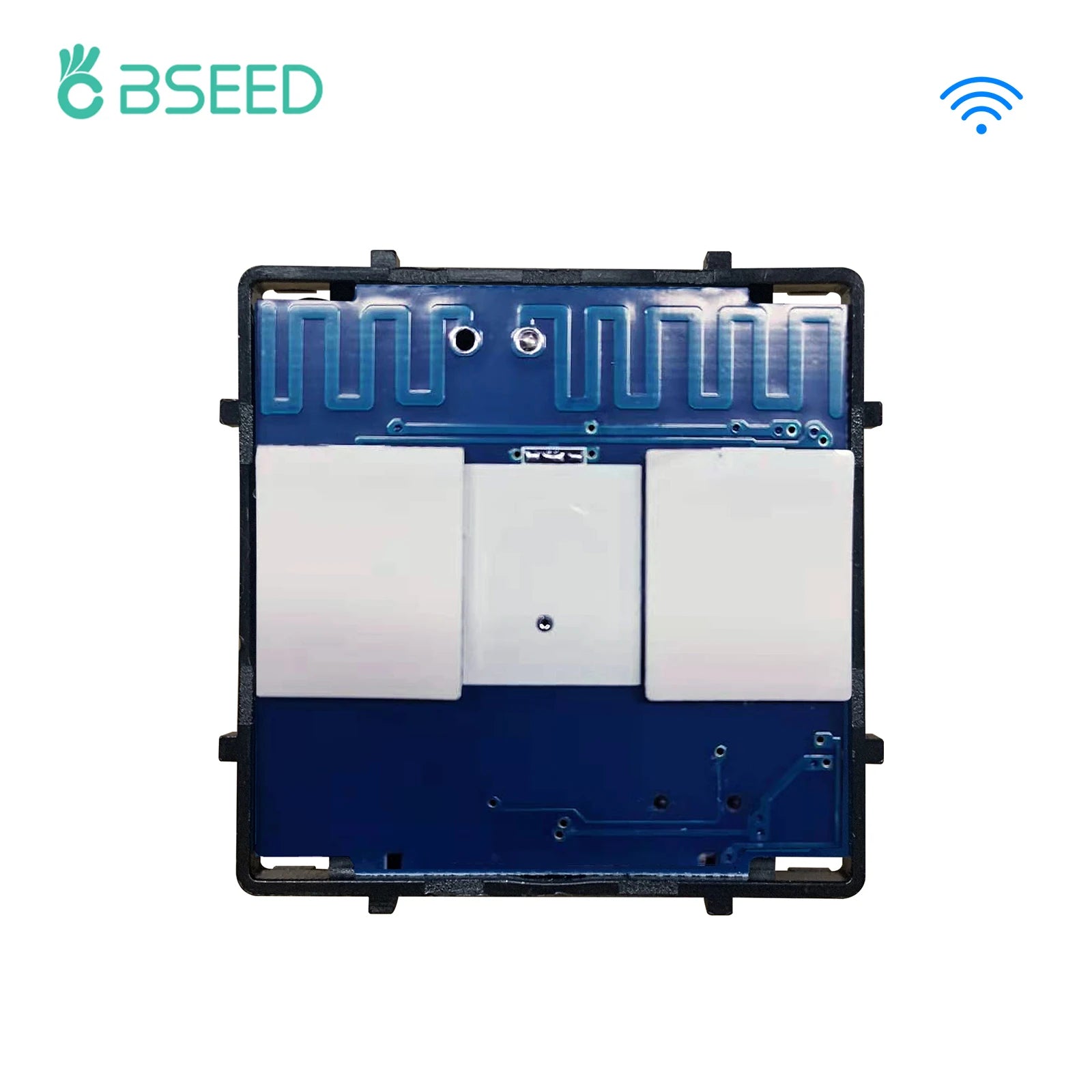 Bseed 10A Alloy 1 Gang Crystal Glass Panel Light Touch Switch