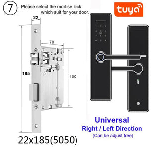 RayKube Stainless Steel Fingerprint Digital Smart Door Lock