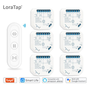 LoraTap 300W Plastic Remote Control Rolling Blinds Curtain Switch