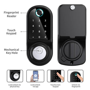 RayKube Aluminium Alloy Fingerprint Digital Smart Door Lock