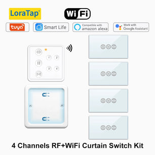 LoraTap Plastic 110-240V Remote Control Curtain Roller Switch