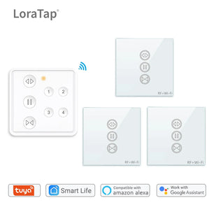 LoraTap 240V 600W Plastic WiFi Rolling Blinds Curtain Switch