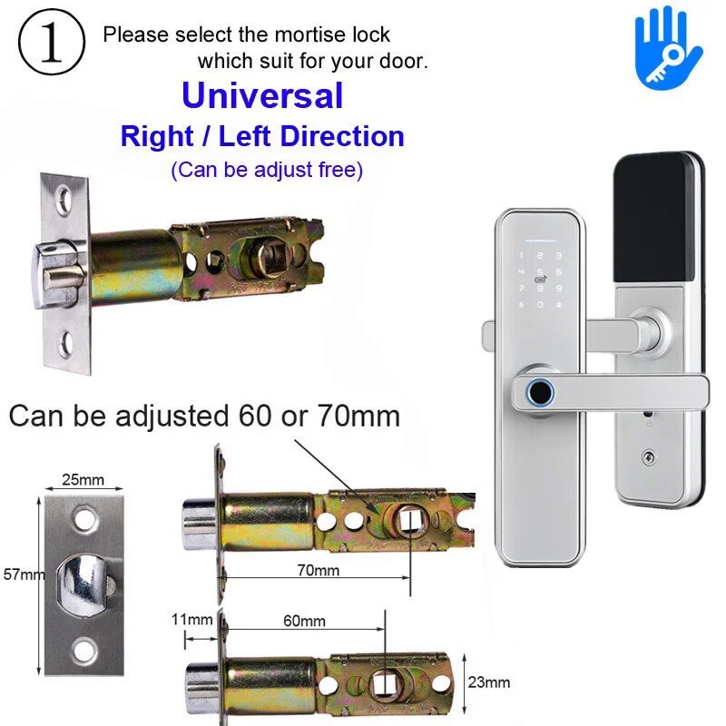 RayKube Aluminium Alloy Fingerprint Digital Smart Door Lock