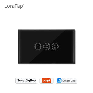 LoraTap 600W Plastic Smart ZigBee Roller Shutter Curtain Switch