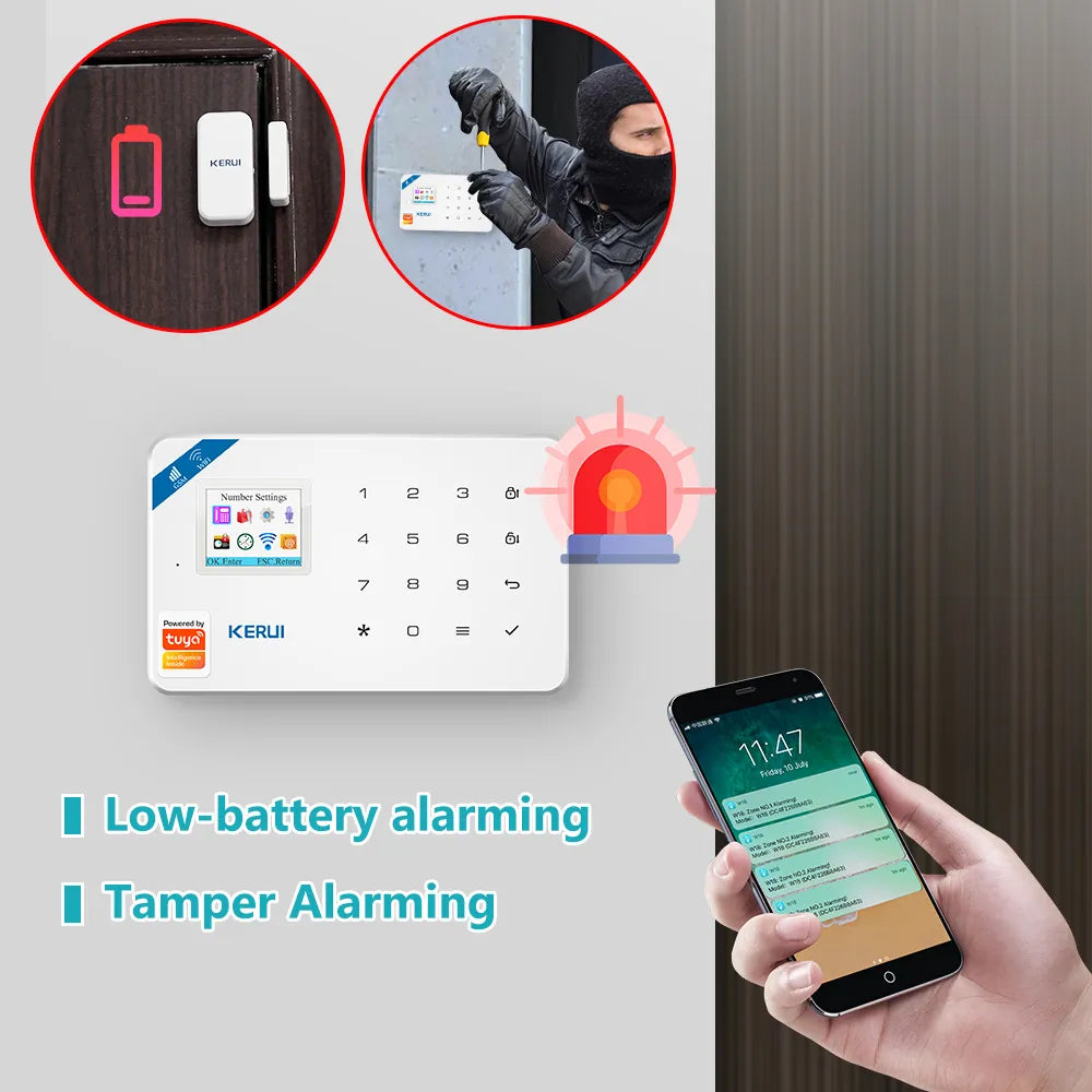 Kerui Plastic Smart Life Motion Home Wifi Door Sensor IP Camera