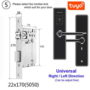 RayKube Stainless Steel Fingerprint Digital Smart Door Lock